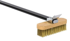 80cm Heavy Duty Pizza Oven Brush with Steel Scraper Cleaner