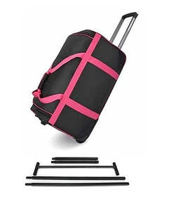 736.6 mm Heavy Duty Rolling Dance Bag with Built-In Garment Rack for Travel & Competitions