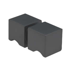 Brass Shower Door Square Knob Handle in Black