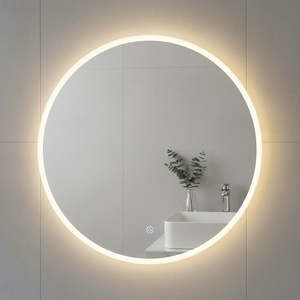 60cm Round LED Bathroom Vanity Mirror – Wall-Mounted with Touch Sensor & Colou&hellip;
