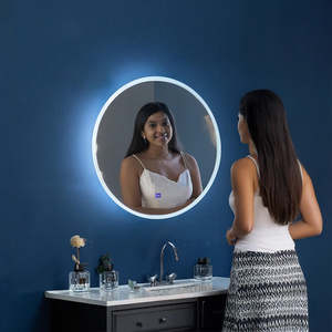 80cm Round LED Bathroom Vanity Mirror – Wall-Mounted with Touch Sensor & Colou&hellip;