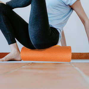 45 x 15cm Physio Yoga Pilates Foam Roller – Orange Exercise & Recovery Massage Tool