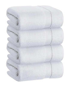 500 GSM Cotton Bath Towels 4 Pack White