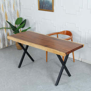 X Shaped Table, Bench & Desk Legs – Retro Industrial Fully Welded Design in Black