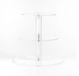3 Tier Acrylic Cake Stand Set Round Dessert Display Stand
