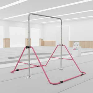 Sports Fitness: Kids Gymnastics Bars Training Horizontal Bar Monkey Kip Bar Pink