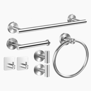 Bathroom Accessories: 7 Piece Bathroom Accessories Set SUS 304 Stainless Steel Hardware