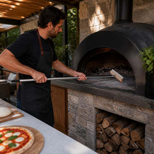 Stainless Steel Pizza Oven Brush Scraper 120cm Ash Broom