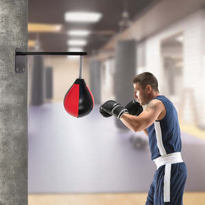 Wall-Mounted Speed Bag with Adjustable Height for Home Boxing