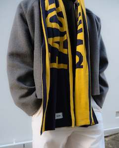Logo Knit Scarf - Navy/Gold