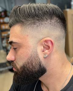 Zero Fade Haircut And Beard Styling