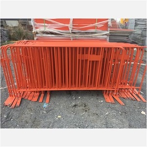 Orange Crowd Control Barrier