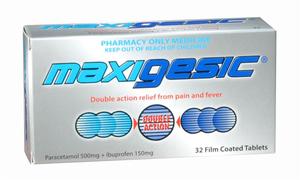 Maxigesic Pain Relief Tabs 50's Fairfield Pharmacy