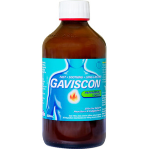 Products: Gaviscon Peppermint Liquid 600ml Fairfield Pharmacy