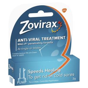 Zovirax Cold Sore Cream Pump 2g Fairfield Pharmacy