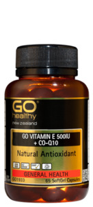 GO VITAMIN E 500IU + CO-Q10 65 Caps Fairfield Pharmacy