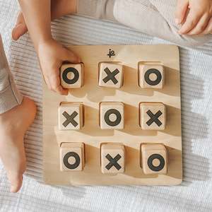Wooden Noughts and Crosses Shaker Set