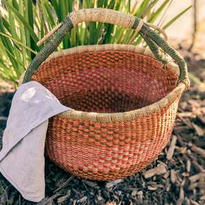 Patterned Bolga Basket - Large Sizes