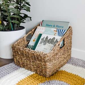 Woven Book and Toy Storage Basket