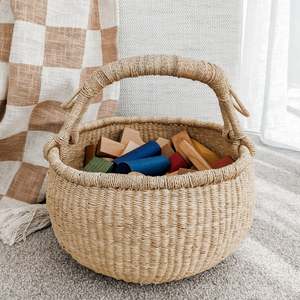 Fair Trade Baskets: Natural Bolga Basket - Large