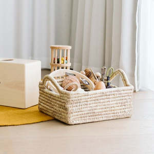 Valerian Handicrafts: Large Woven Tray Basket