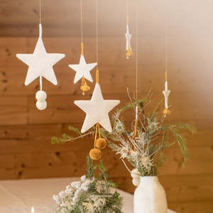 Muskhane Felt Pompoms Star | Five Colours