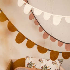 Muskhane Felt Flag Garlands | Multiple Colours