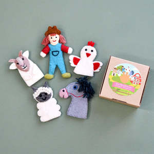 Tara Treasures | Finger Puppet Set - Old MacDonald's Farm Set B