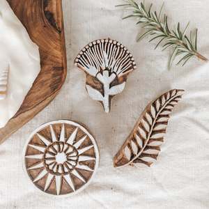 Tara Projects: Wooden Printing Blocks - New Zealand Nature Inspired
