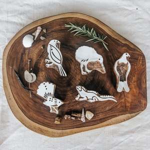 Wooden Printing Blocks - New Zealand Native Fauna Set