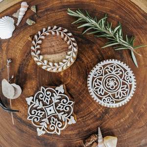 Wooden Printing Blocks - Large Ornate Designs