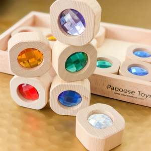 Bitcoin Sparkle Rainbow Gem Block Set - 15 pieces