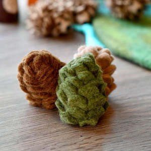 Tara Treasures | Loose Parts - Felt Pinecone Set of 3