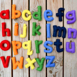 Loose Part Play: Tara Treasures | Felt Alphabet Set - Lower Case Rainbow