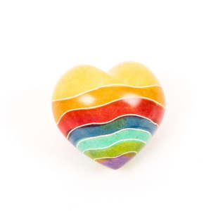 Rainbow Heart Stone