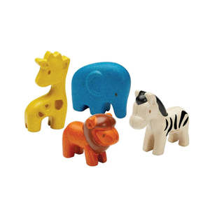 Plan Toys | Wooden Wild Animal Set