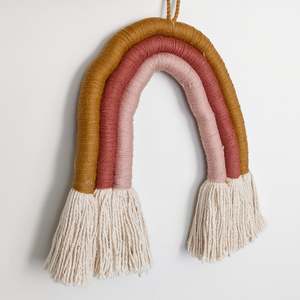 Wall Decor: Organic Cotton Rainbow Wall Hanging