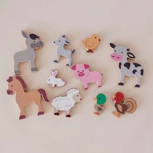 Gifts For Toddlers: Qtoys | Wooden Farm Animal Set