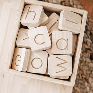 Play 1: Qtoys | Wooden Letter Tiles