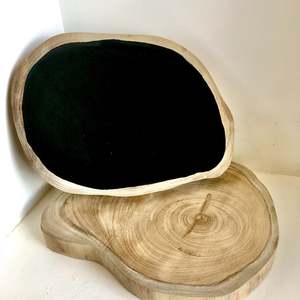 Home Corner And Dramatic Play: Natural Wooden Slab with Blackboard