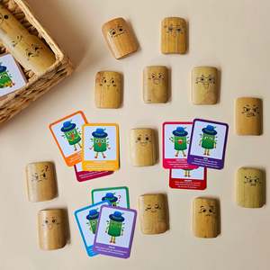 Q Toys: Qtoys | Bamboo Emotion Domino and Card Set
