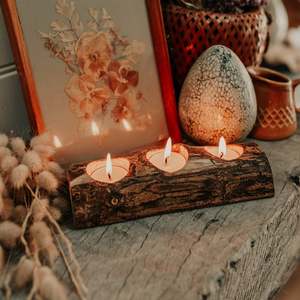 Q Toys: Rustic Tree Branch Candle Holder