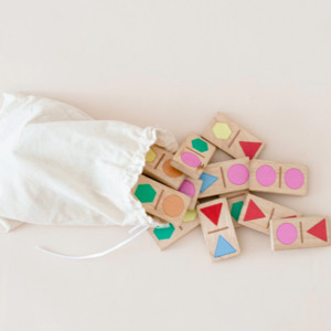 Q Toys: Qtoys | Geometric Wooden Domino Set