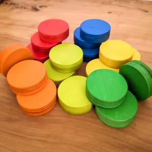 Q Toys: Qtoys | Rainbow Wooden Coins