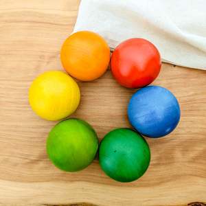 Qtoys | Large Rainbow Wooden Balls