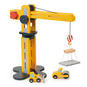 Vehicles: Mentari Toys | Large Wooden Crane