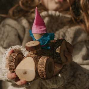 Qtoys | Natural Wooden Log Car