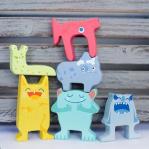 Tender Leaf Toys | Wooden Stacking Monsters Set