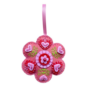 Kids Craft Kit | DIY Felt Creations - Pink Flower Decoration