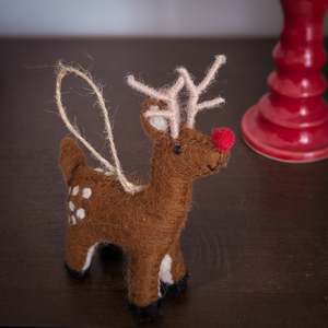 Ethical Gifts Christmas Collection: Christmas Decor - Pashom Felt Rudolph Reindeer